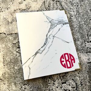 Monogram Granite Style Mini Binder Folder